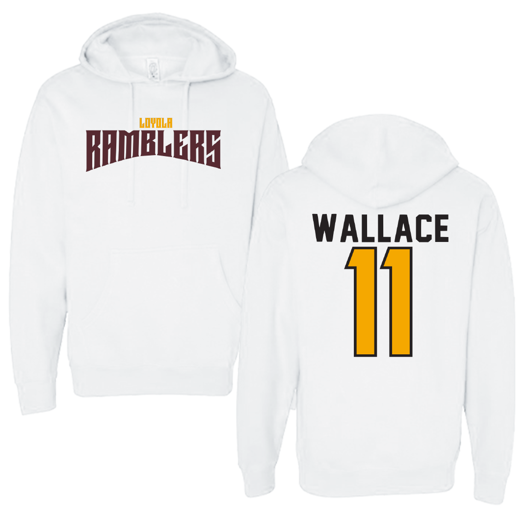 Loyola University-Chicago Softball White Classic Hoodie - #11 Haley Wallace
