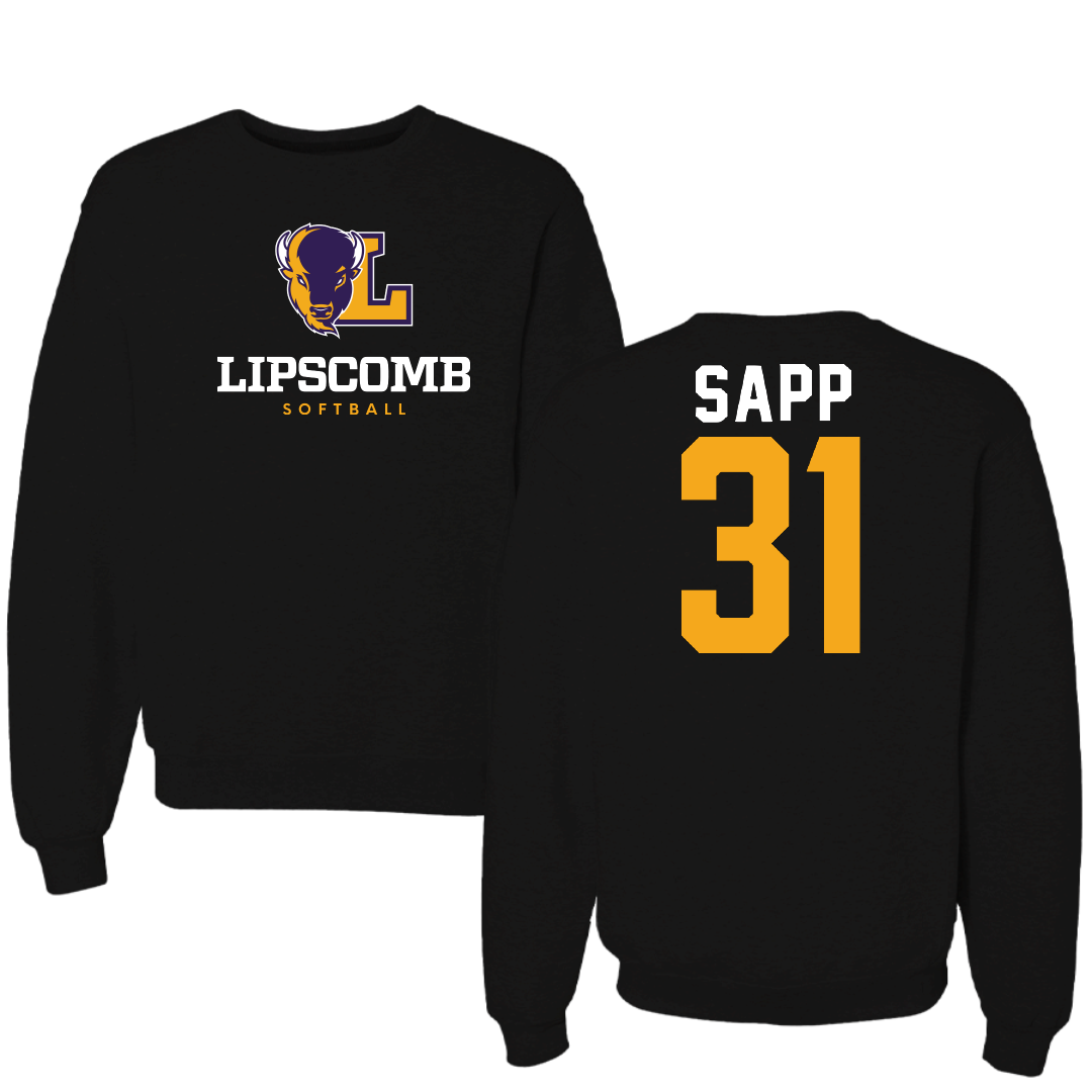 Lipscomb University Softball Black Crewneck - #31 Ryleigh Sapp