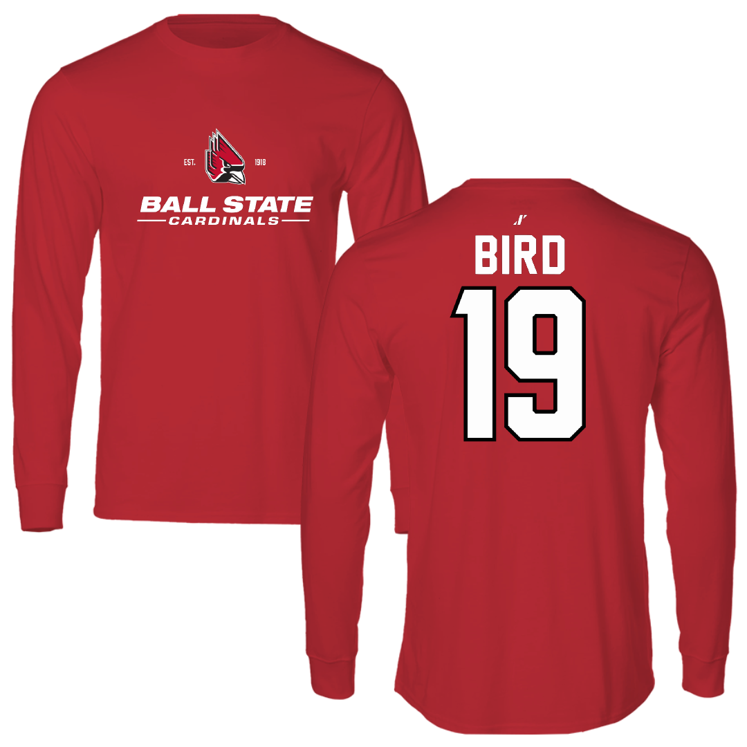 Ball State University Soccer Red General Long Sleeve - #19 Sami Bird