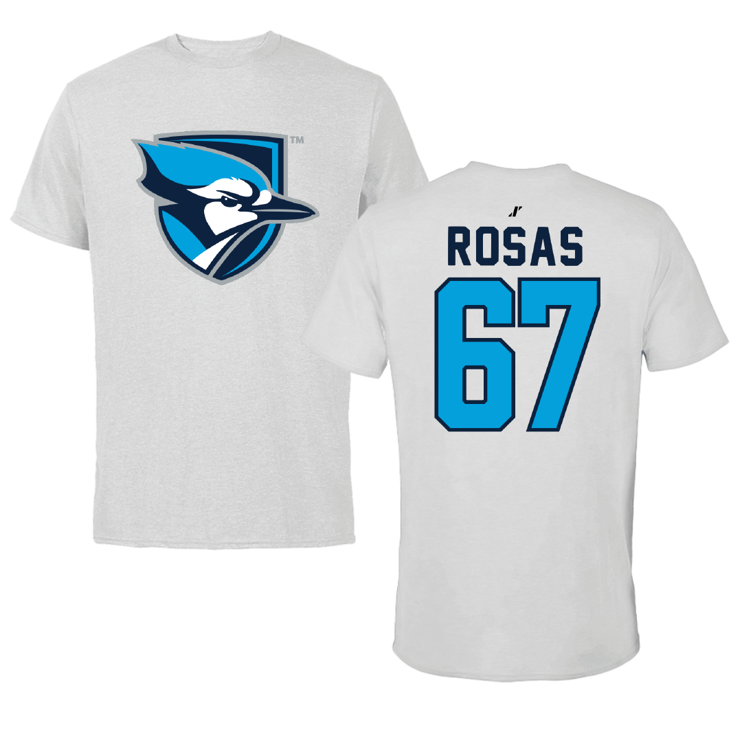 Elmhurst University Football Light Gray Performance Tee - #67 Jordan Rosas