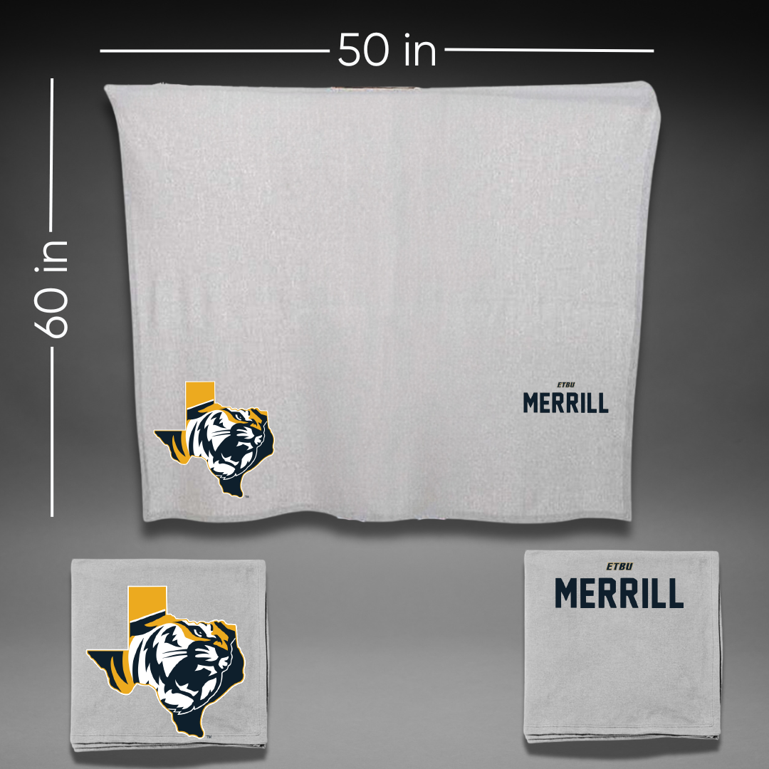 East Texas Baptist University Golf Gray Blanket - Ryan Merrill