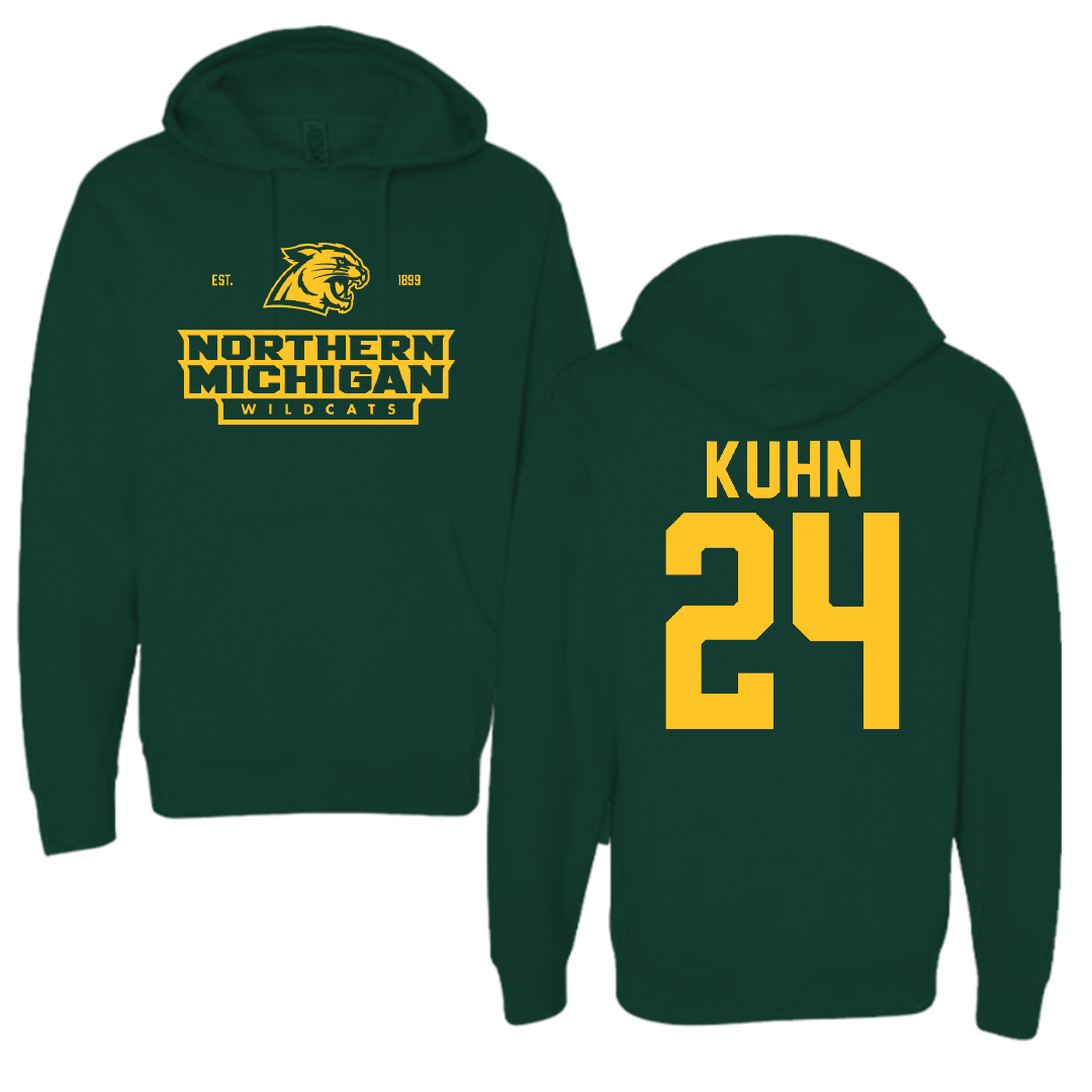 Northern Michigan University Basketball Forest Green General Hoodie - #24 Makaylee Kuhn