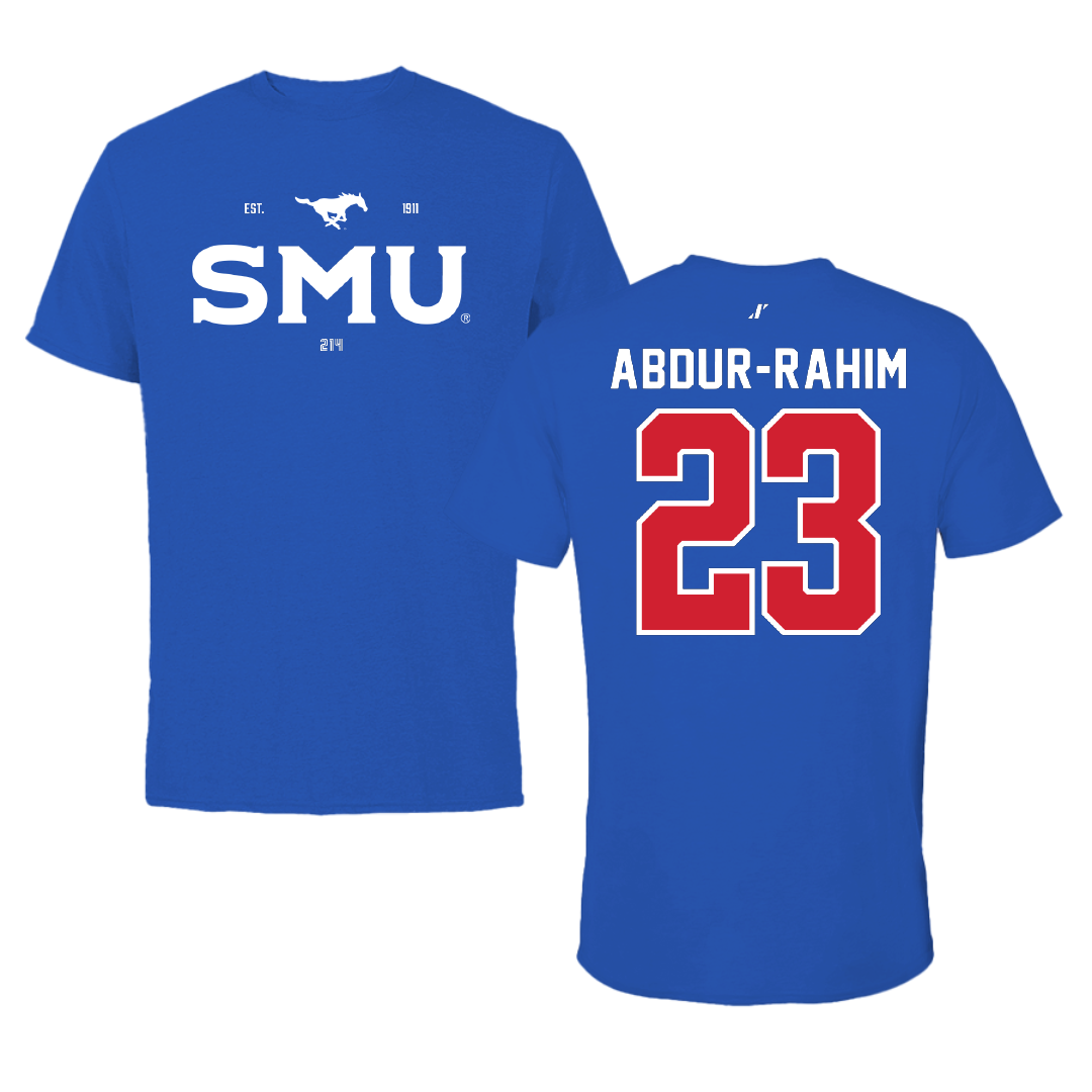 Southern Methodist University Basketball Blue General Tee - #23 Amirah Abdur-Rahim