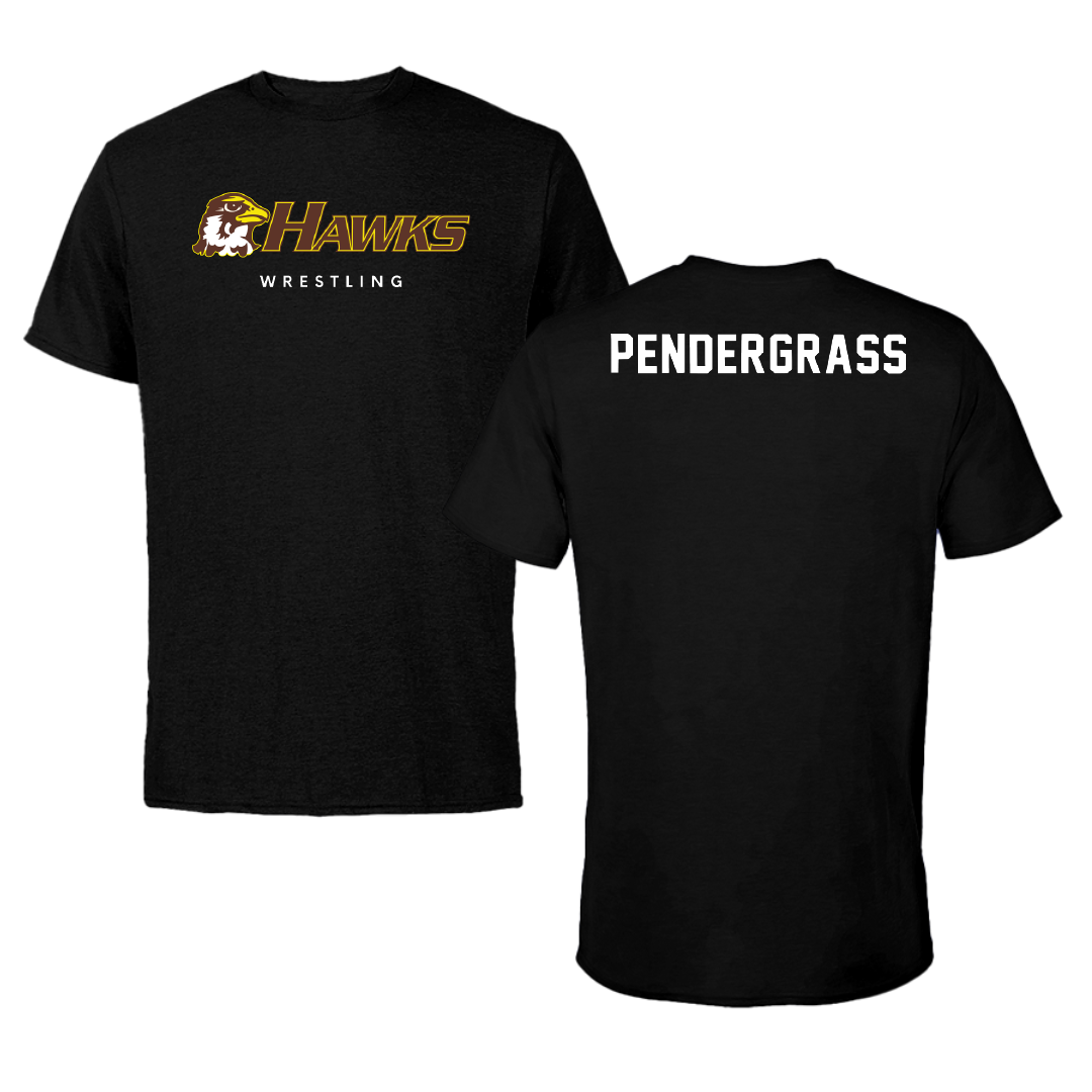 Quincy University Wrestling Black Tee - Trinity Pendergrass