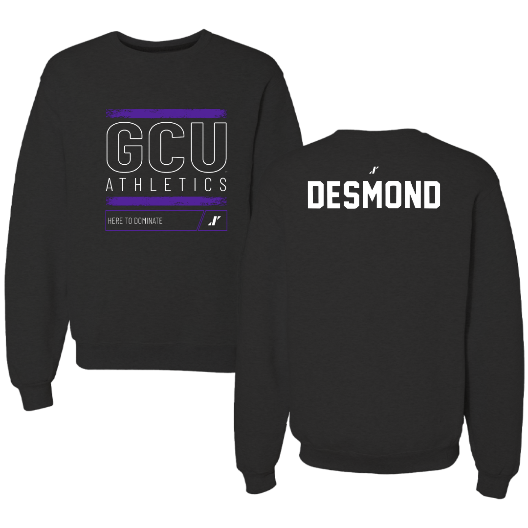 Grand Canyon University TF and XC Black Dominate Crewneck - Spencer Desmond