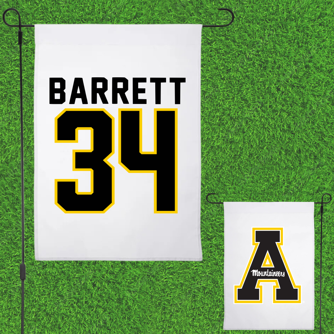 Appalachian State University Softball White Garden Flag - #34 Grace Barrett