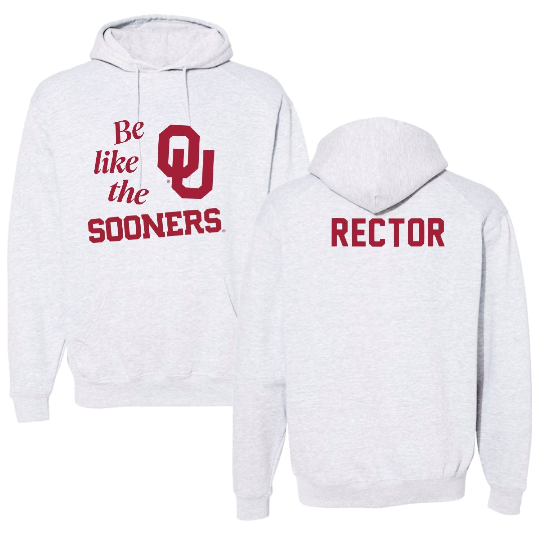 University of Oklahoma Rowing Light Gray Be Like Us Hoodie - Lily Rector