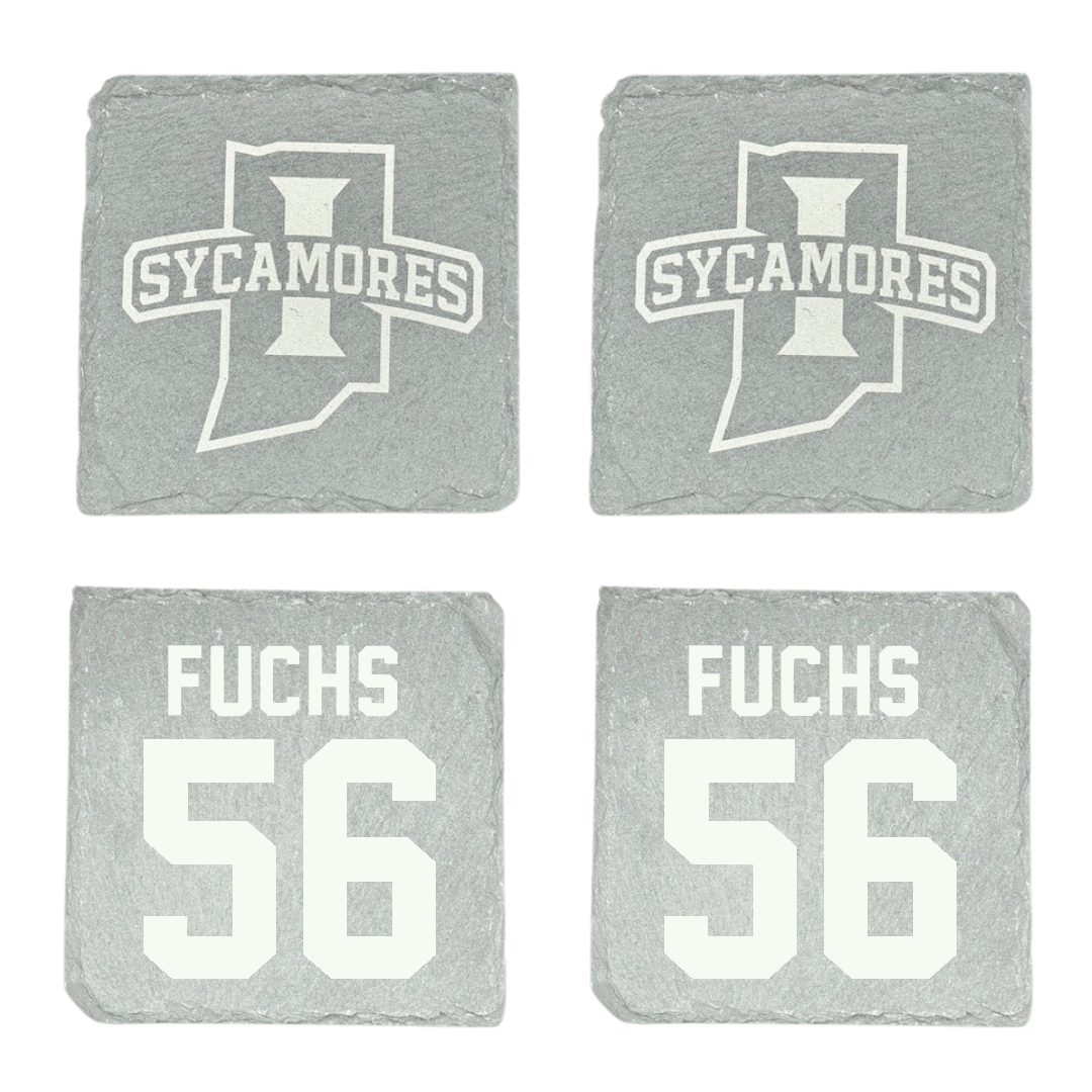 Indiana State University Football Stone Coaster (4 Pack)  - #56 Hank Fuchs