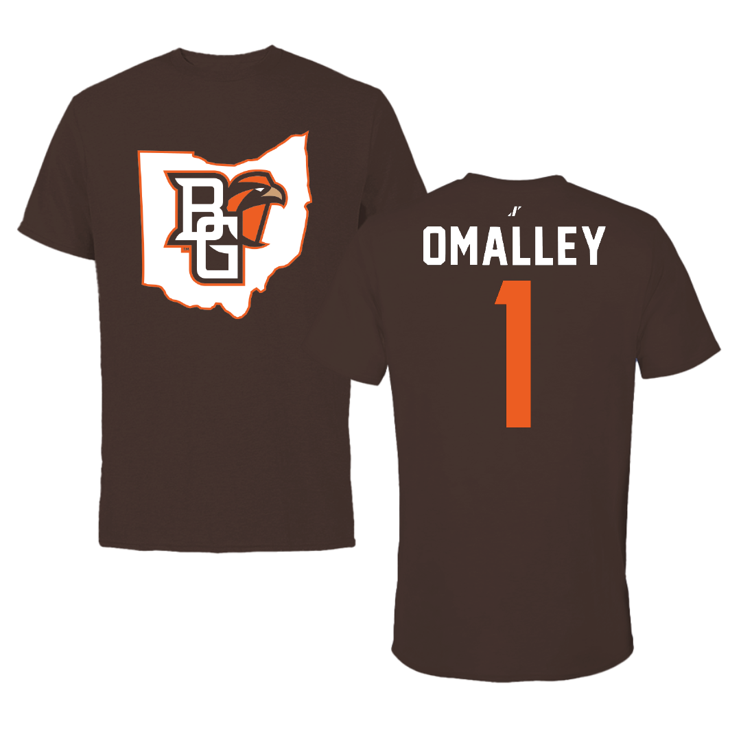 Bowling Green State University Soccer Brown State Tee - #1 Payton OMalley