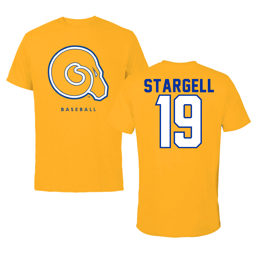 Albany State University Baseball Gold Tee - #19 Seth Stargell