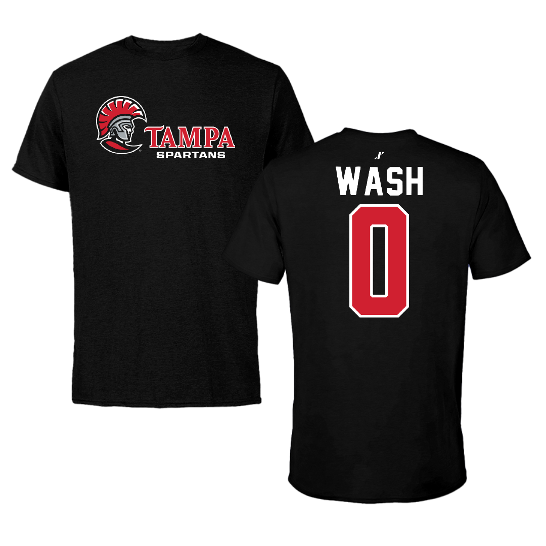University of Tampa Baseball Black Performance Tee - #0 Logan Wash
