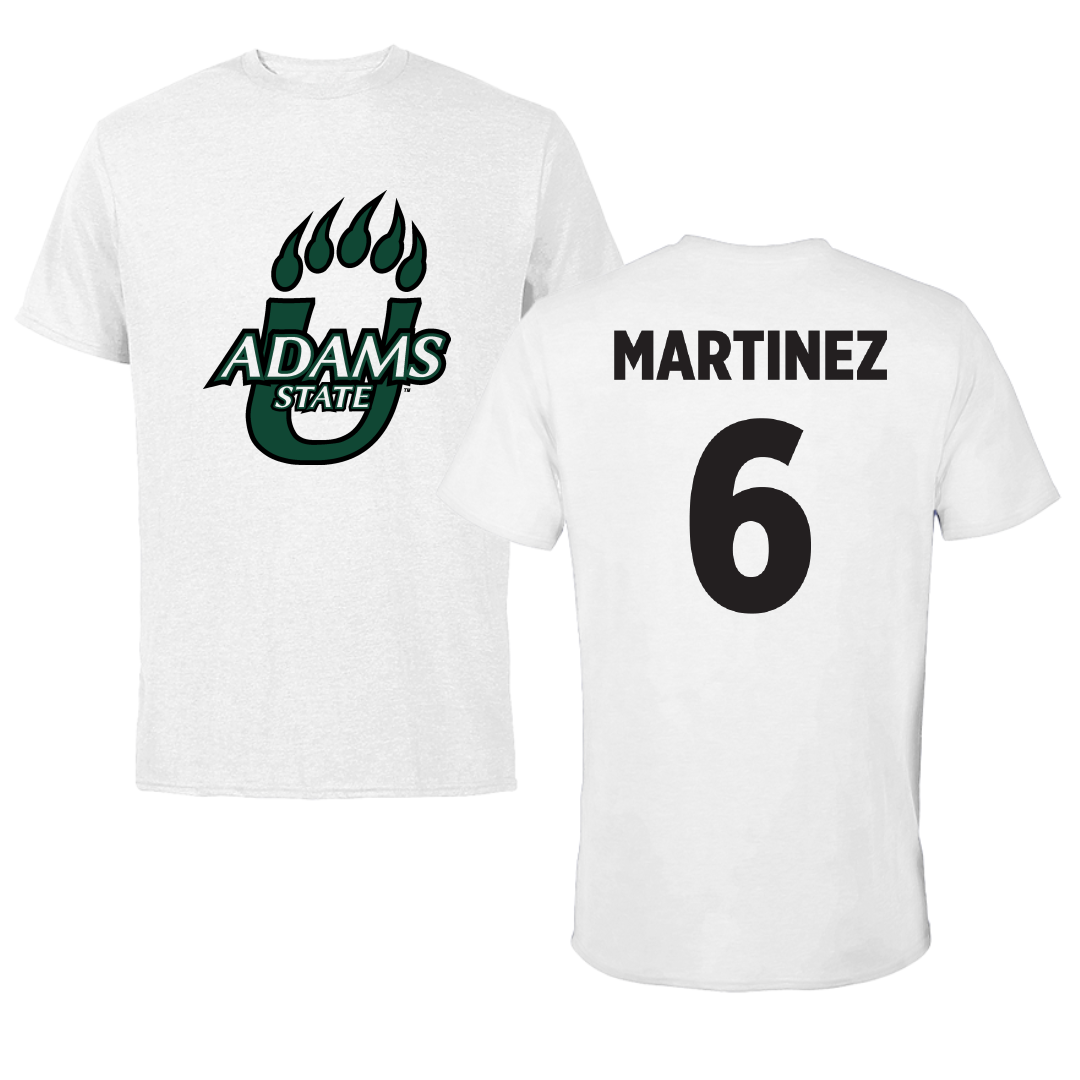 Adams State University Baseball White Tee - #6 Gunner Martinez