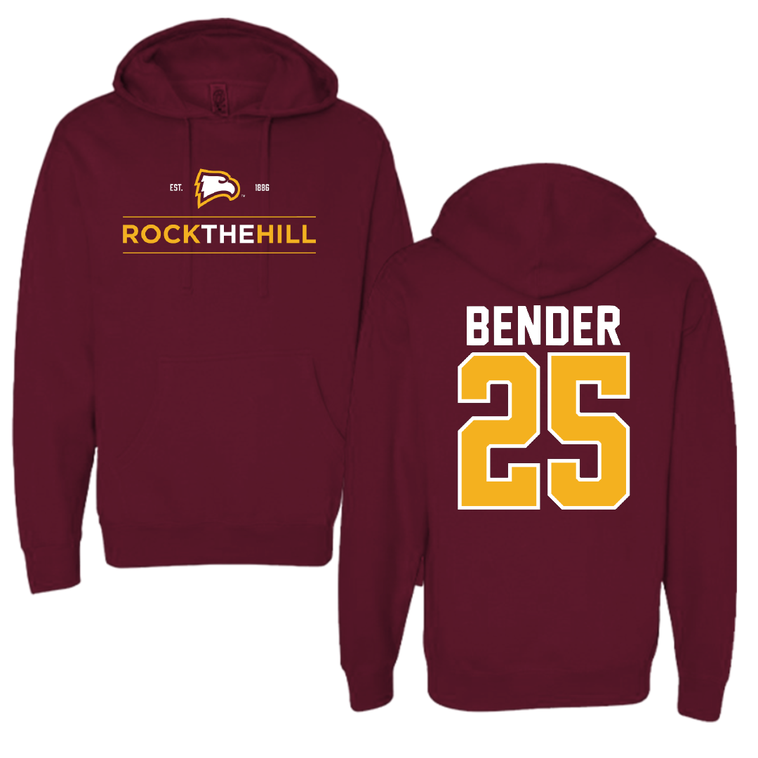 Winthrop University Soccer Garnet General Hoodie - #25 Allison Bender