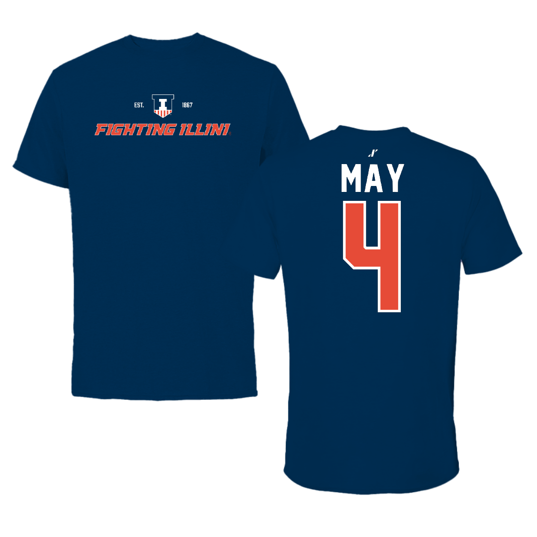 University of Illinois Volleyball Navy General Tee - #4 Bianca May