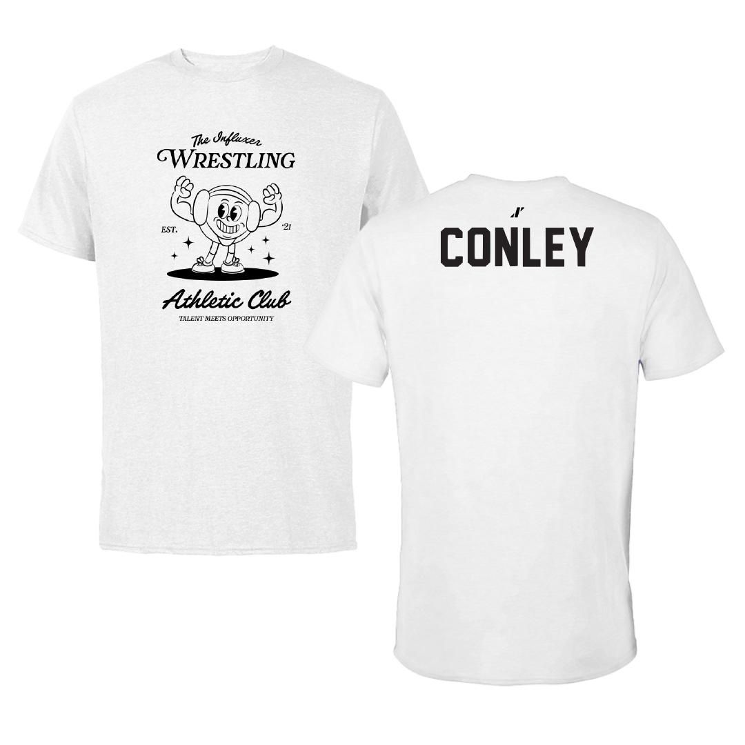 Wrestling White Influxer Athletic Club Tee - Hailey Conley