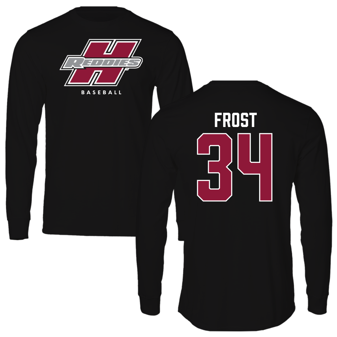 Henderson State University Baseball Black Performance Long Sleeve - #34 Colby Frost