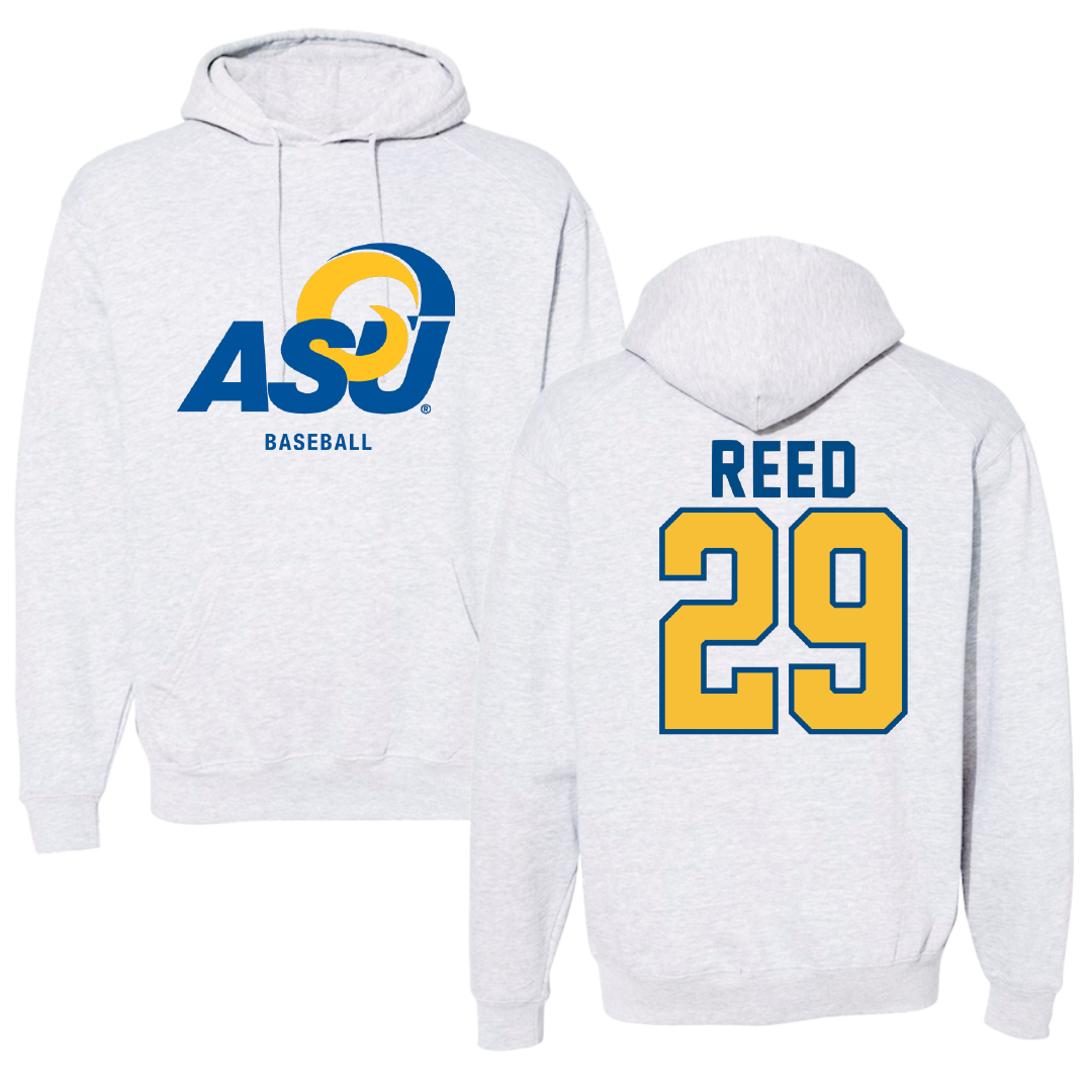 Angelo State University Baseball Gray Hoodie - #29 Joshua Reed