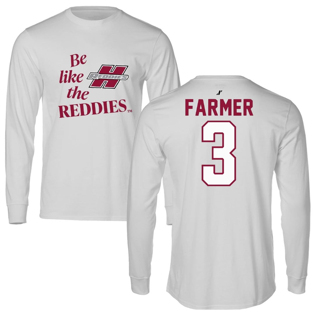 Henderson State University Basketball Light Gray Be Like Us Long Sleeve - #3 Chase Farmer