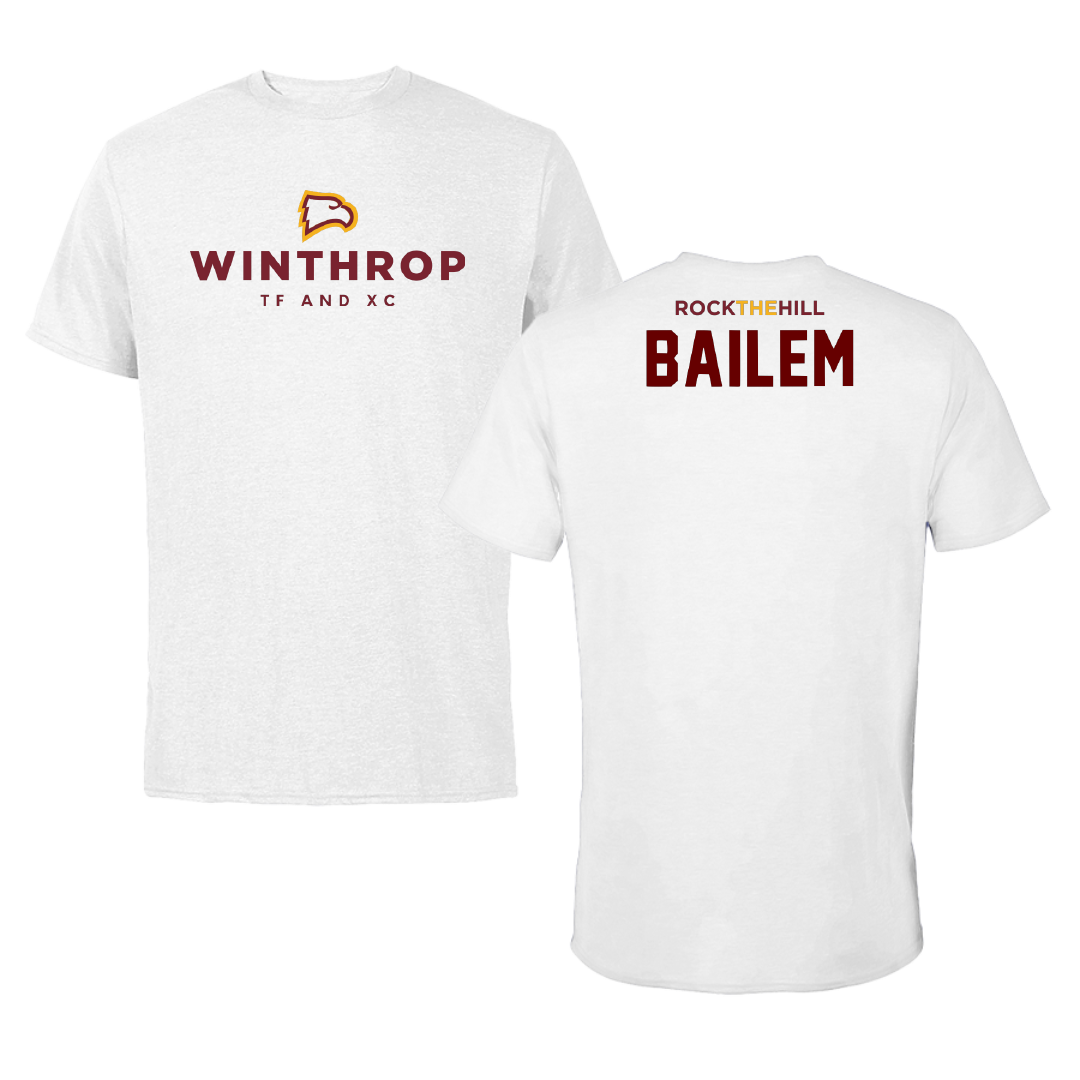 Winthrop University TF and XC White Tee - Jordan Bailem
