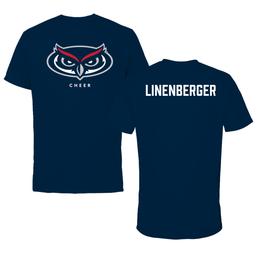 Florida Atlantic University Cheer Navy Mascot Tee - Lauren Linenberger