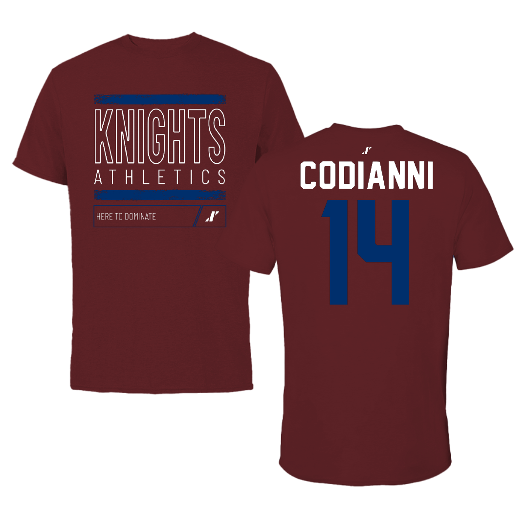 Fairleigh Dickinson University-Metropolitan Campus Lacrosse Maroon Dominate Tee - #14 Nora Codianni