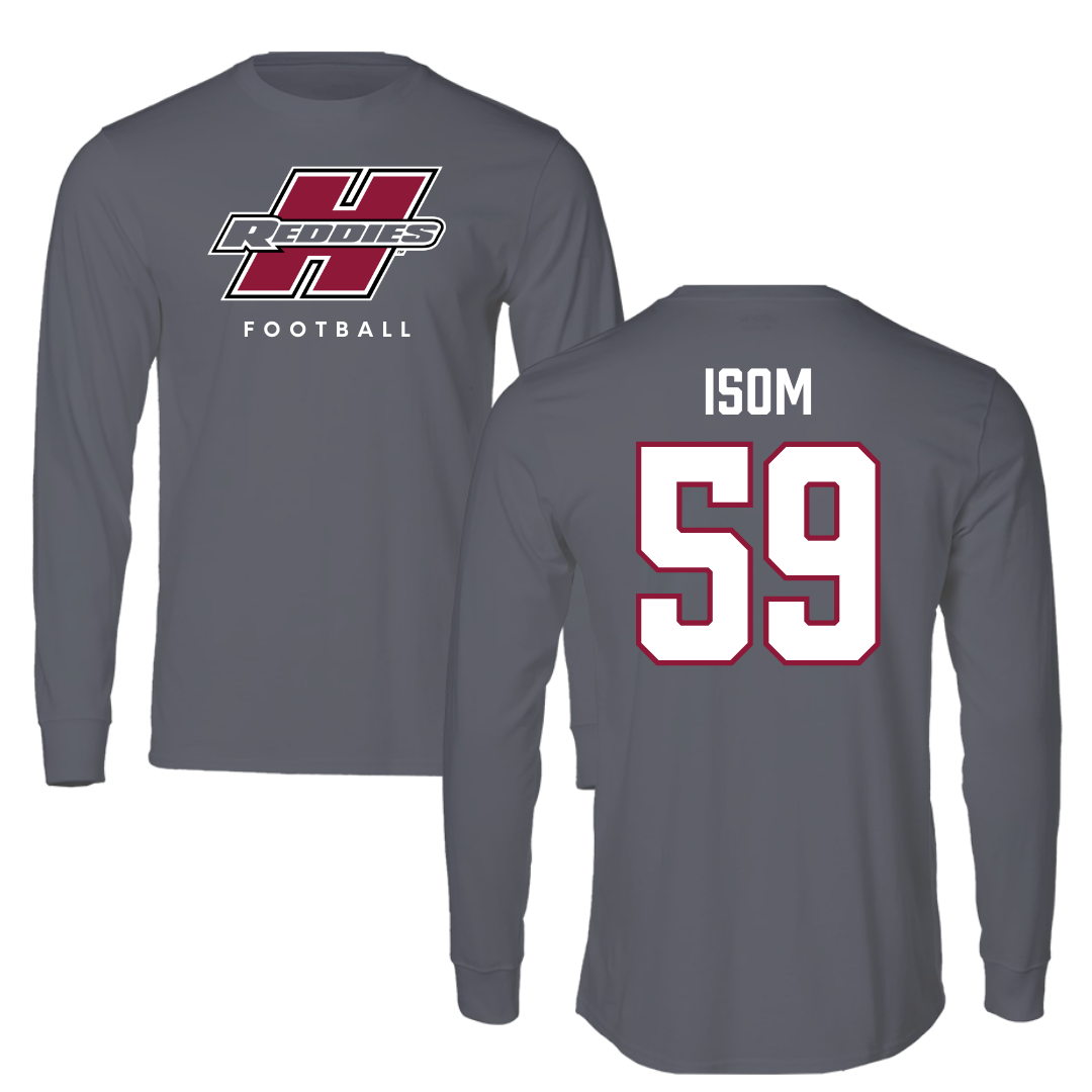 Henderson State University Football Gray Performance Long Sleeve - #59 Alexander Isom