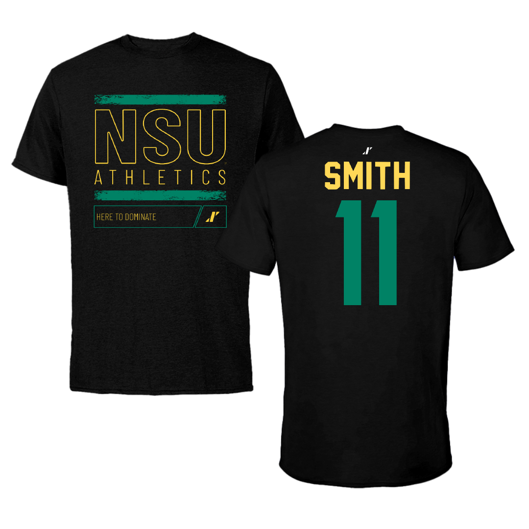 Norfolk State University Basketball Black Dominate Tee - #11 Amari Smith