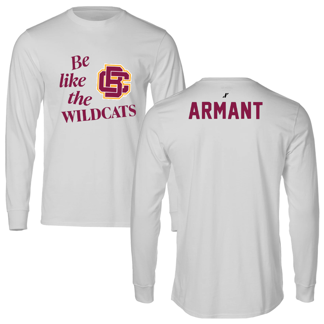 Bethune-Cookman University TF and XC Light Gray Be Like Us Performance Long Sleeve - Jabari Armant