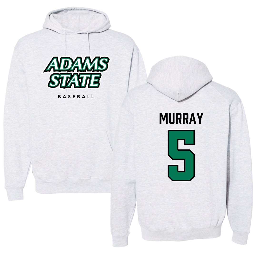 Adams State University Baseball Gray Block Hoodie - #5 Connor Murray