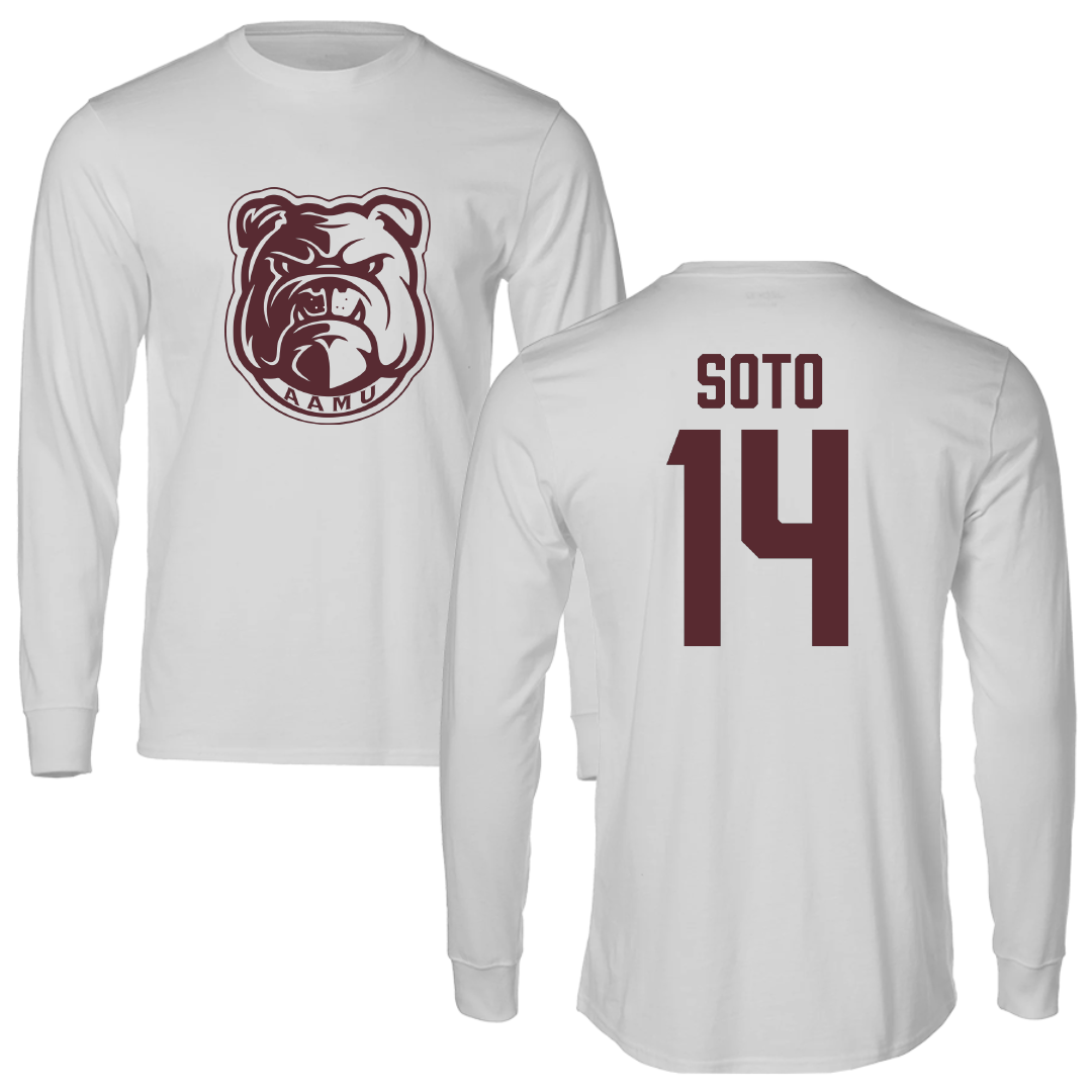 Alabama A&M University Baseball Light Gray Long Sleeve - #14 Christian Soto