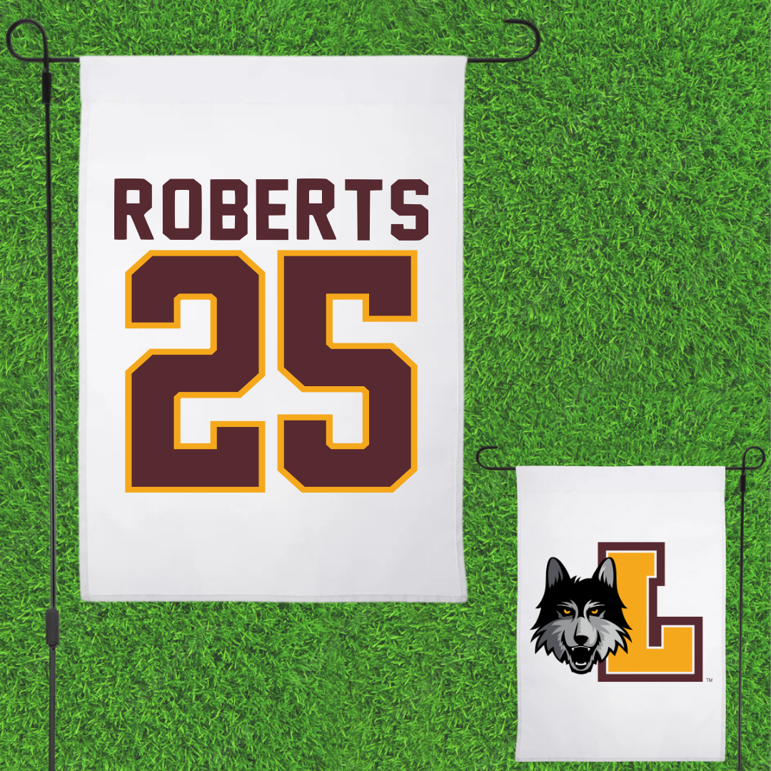 Loyola University-Chicago Soccer White Garden Flag - #25 Emily Roberts