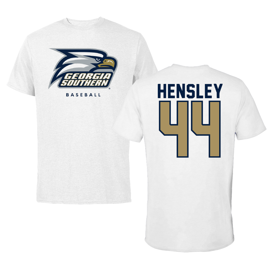 Georgia Southern University Baseball White Performance Tee - #44 Connor Hensley
