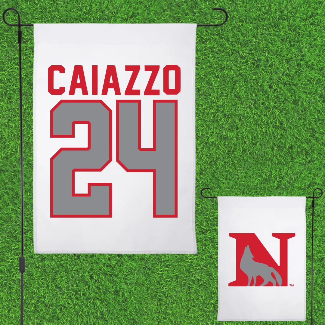 Newberry College Lacrosse White Garden Flag - #24 Derek Caiazzo