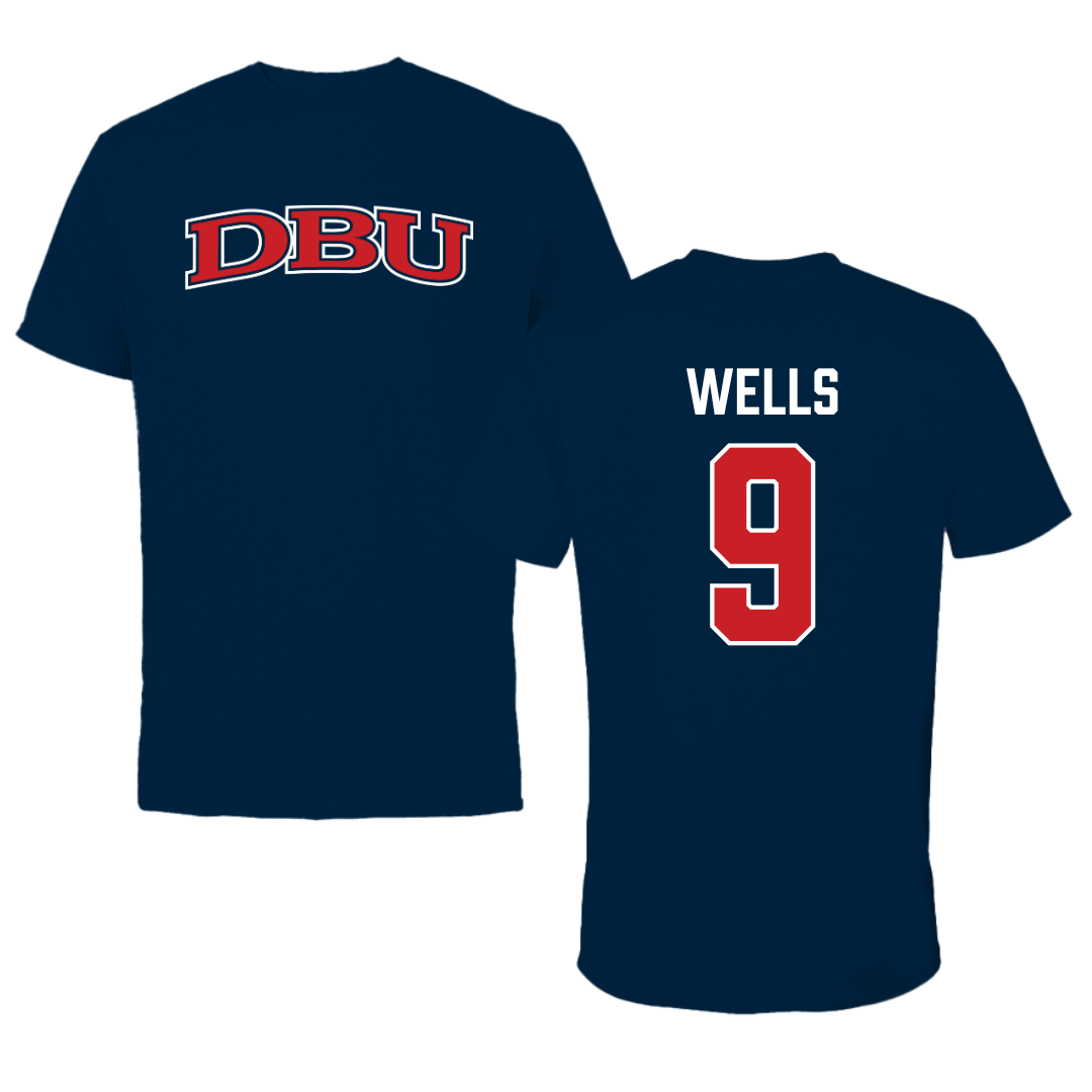 Dallas Baptist University Volleyball Navy DBU Tee - #9 Karly Wells