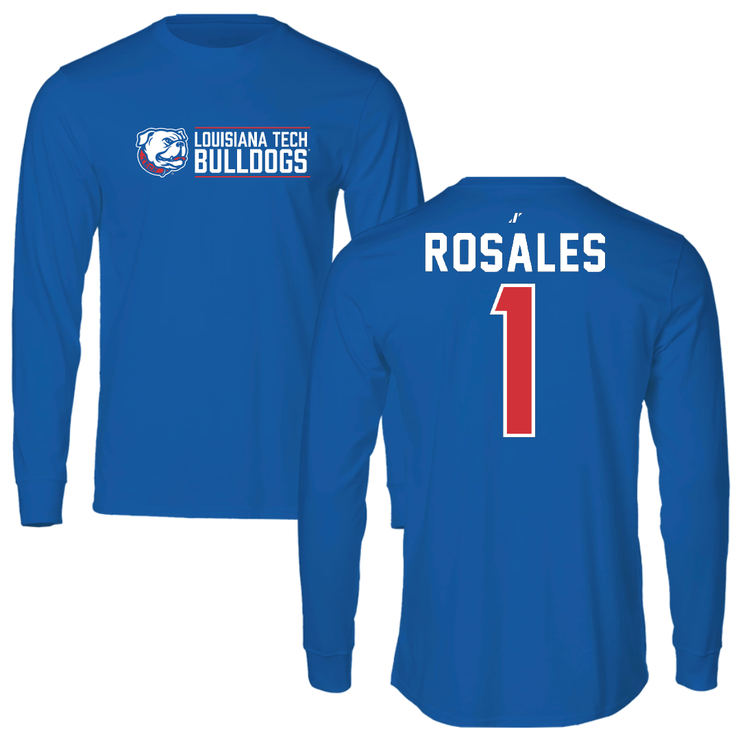 Louisiana Tech University Bowling Blue General Performance Long Sleeve - #1 Patricia Rosales