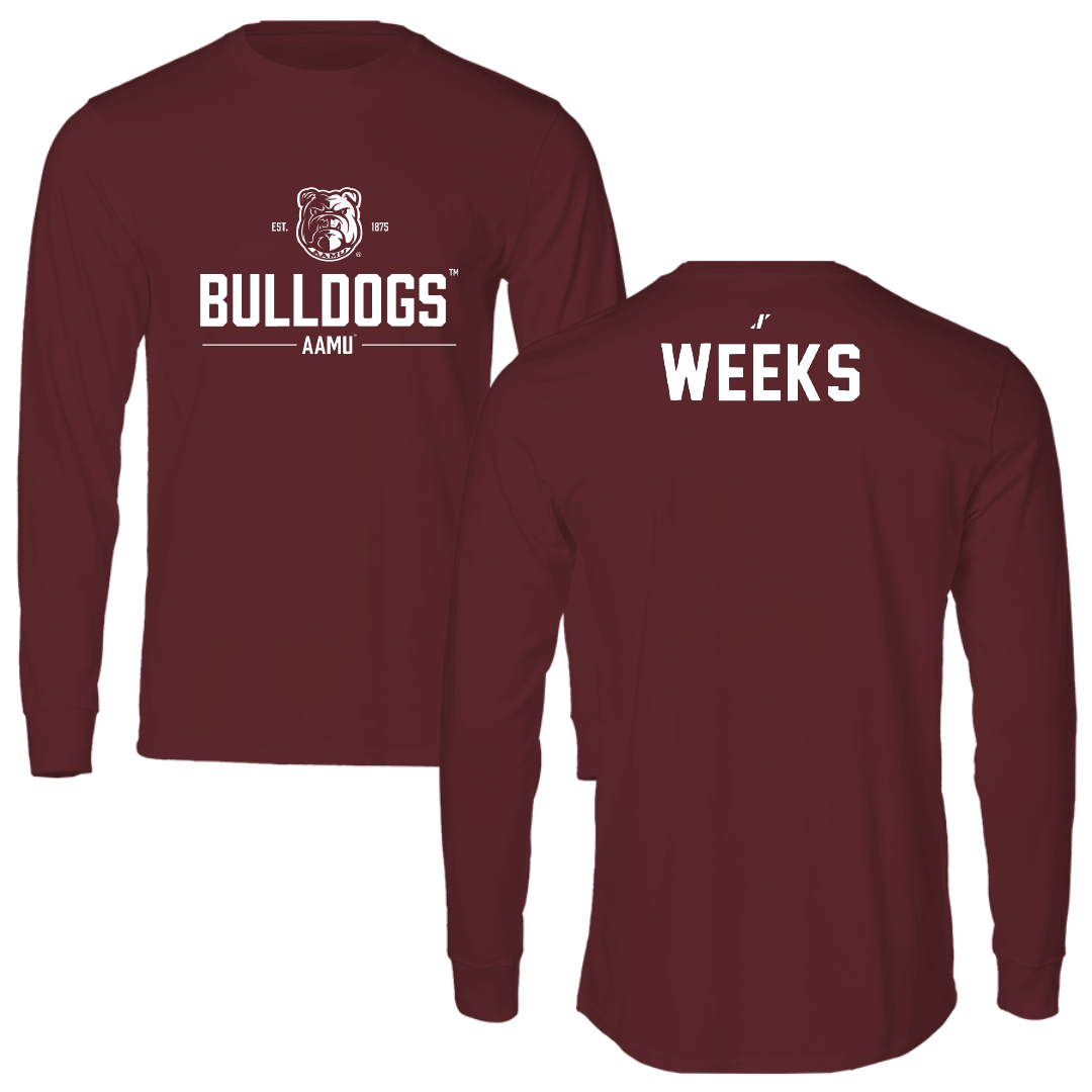 Alabama A&M University Cheer Maroon General Long Sleeve - Zaria Weeks