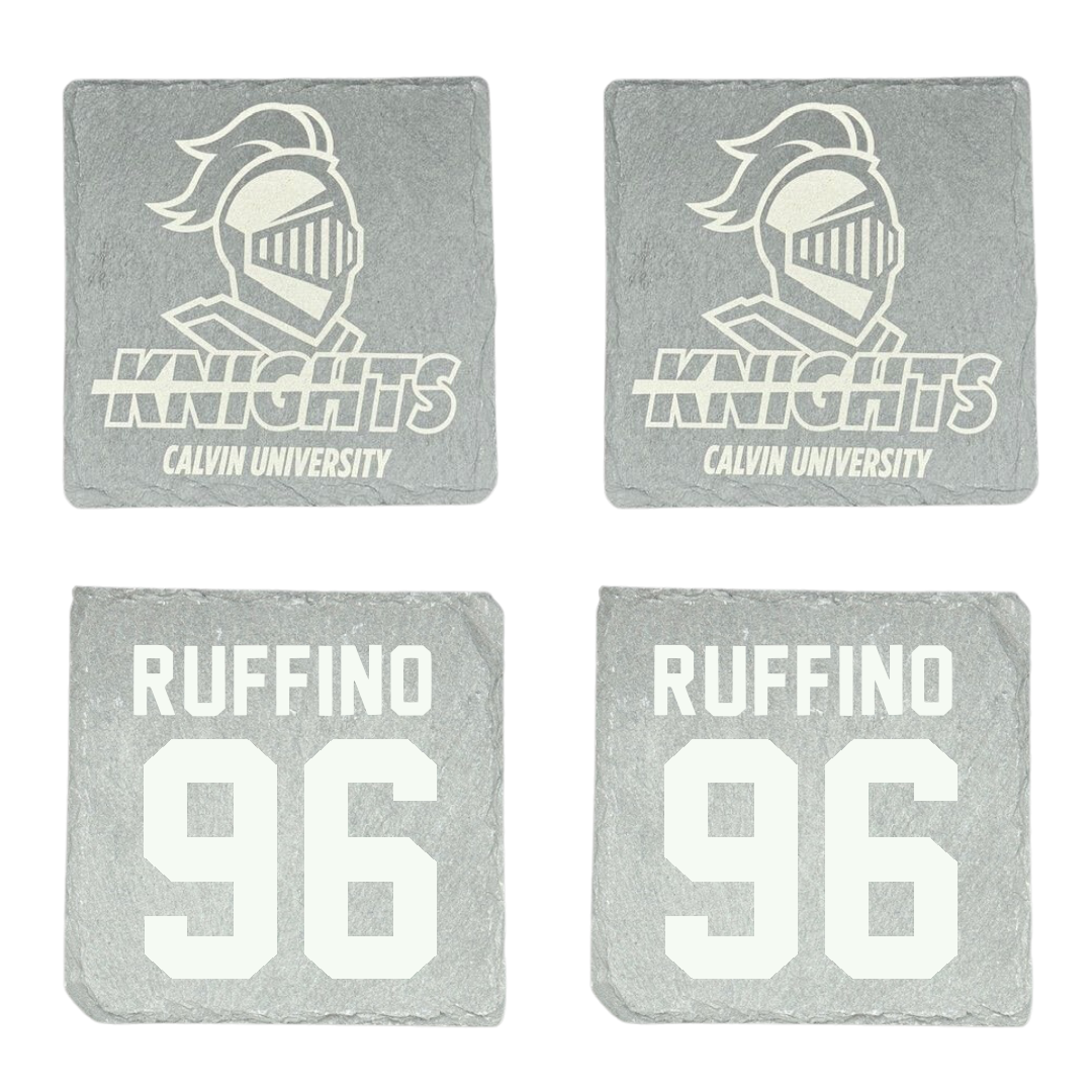 Calvin University Football Stone Coaster (4 Pack)  - #96 Sal Ruffino