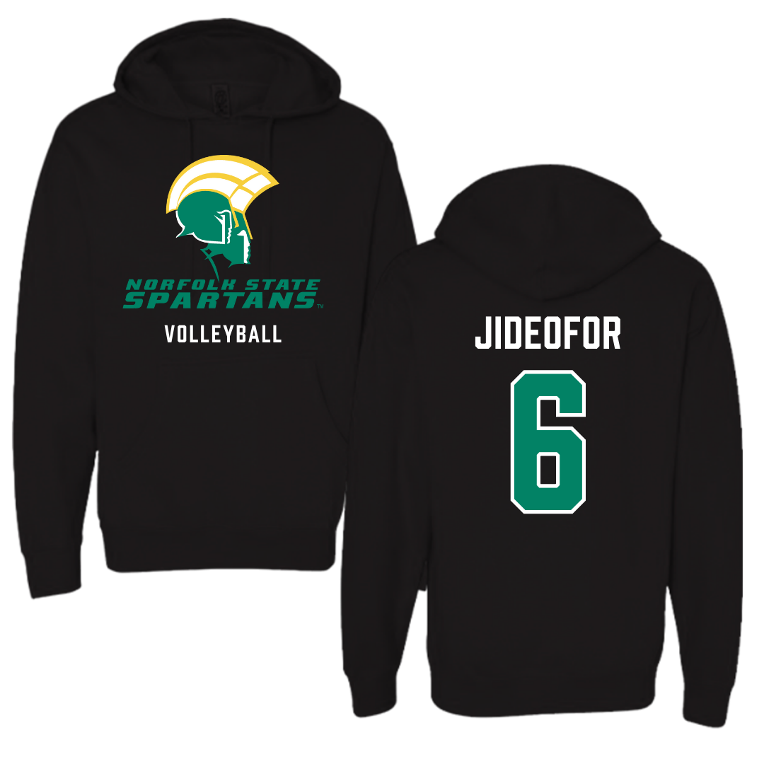 Norfolk State University Volleyball Black Hoodie - #6 Adlene Jideofor