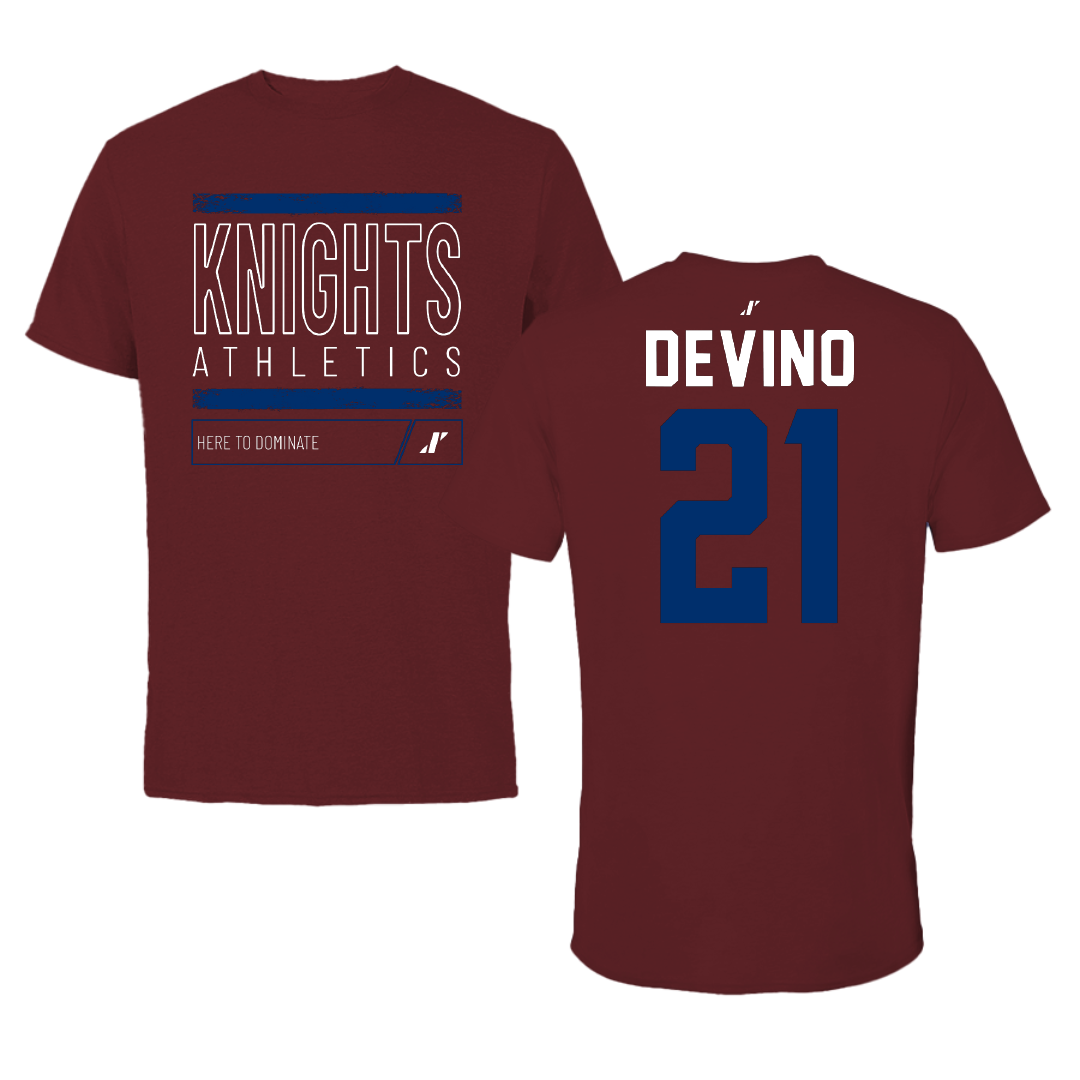 Fairleigh Dickinson University-Metropolitan Campus Lacrosse Maroon Dominate Tee - #21 Mia Devino