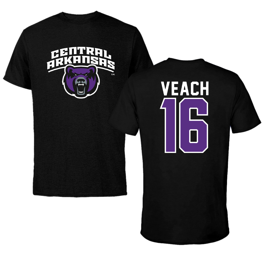 University of Central Arkansas Softball Black Performance Tee - #16 Emma Veach