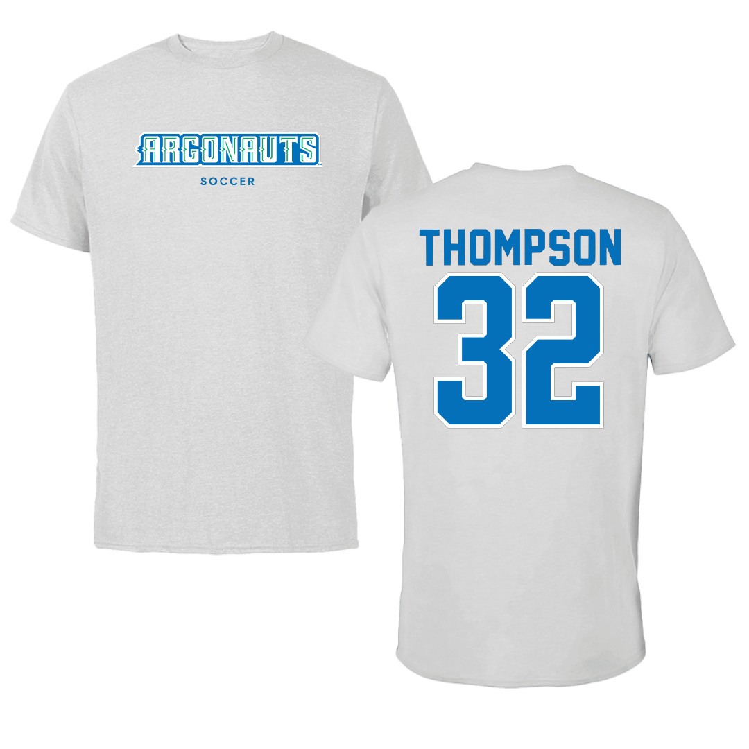 University of West Florida Soccer Light Gray Argonauts Performance Tee - #32 Jillian Thompson