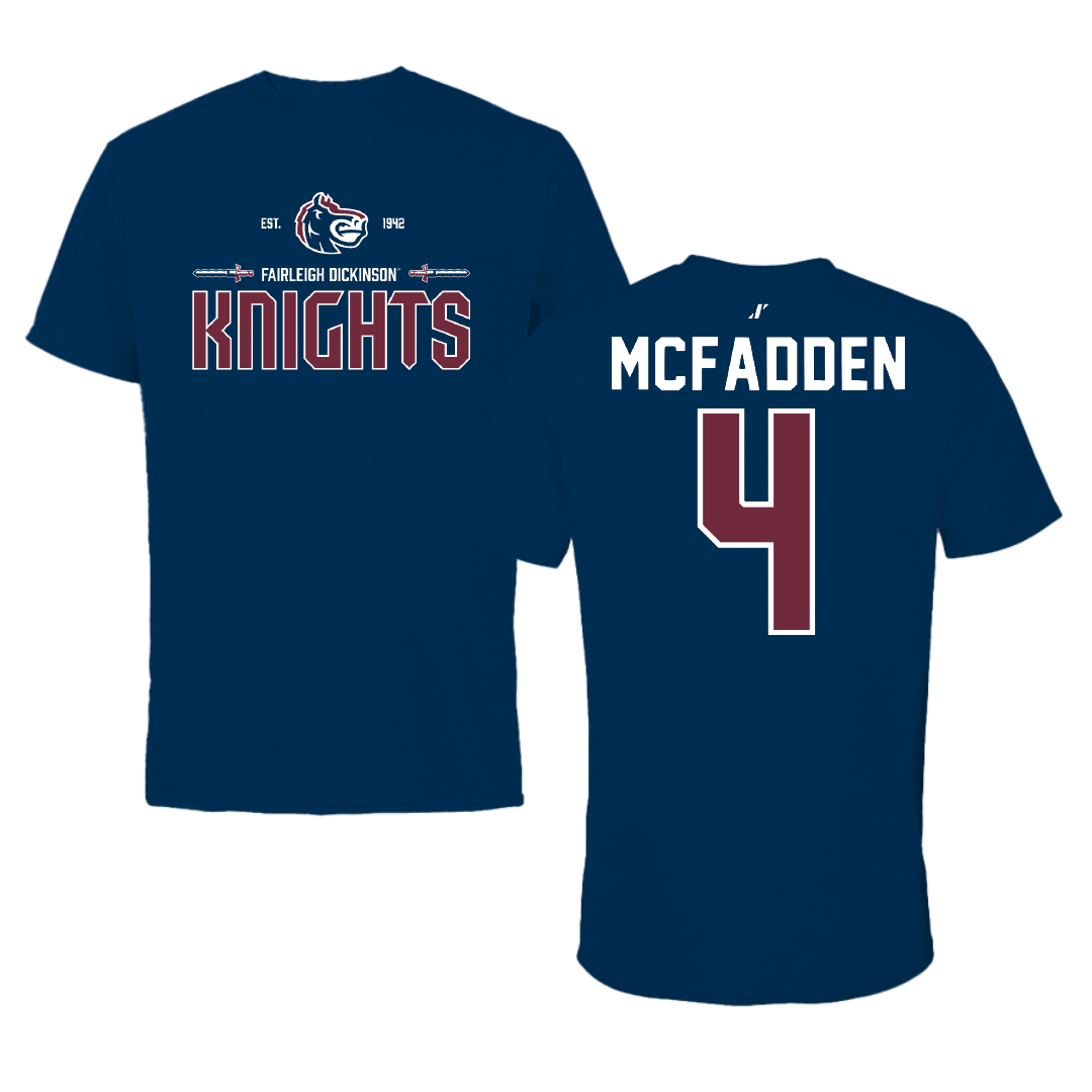 Fairleigh Dickinson University-Metropolitan Campus Volleyball Navy General Performance Tee - #4 Dylan McFadden