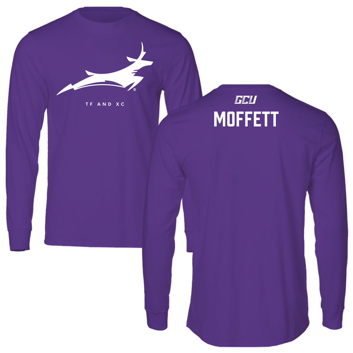 Grand Canyon University TF and XC Purple Performance Long Sleeve - Walter Moffett