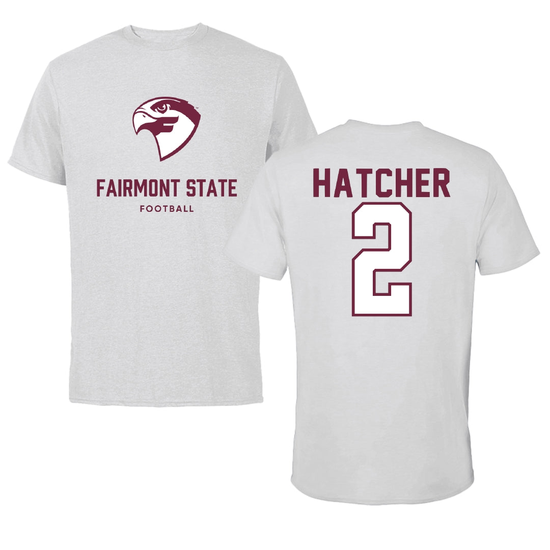 Fairmont State University Football Light Gray Performance Tee - #2 LeJay Hatcher