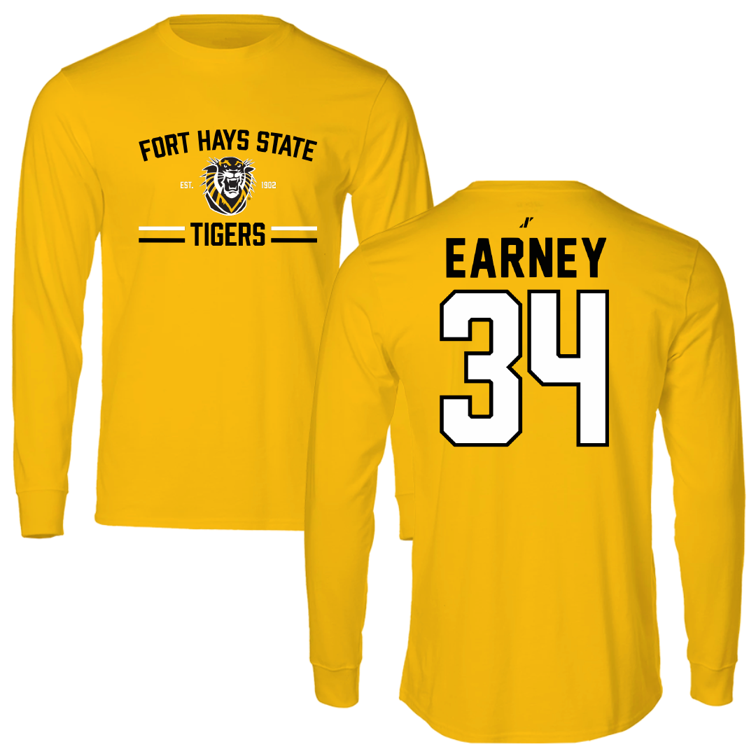 Fort Hays State University Basketball Gold General Long Sleeve - #34 Megan Earney