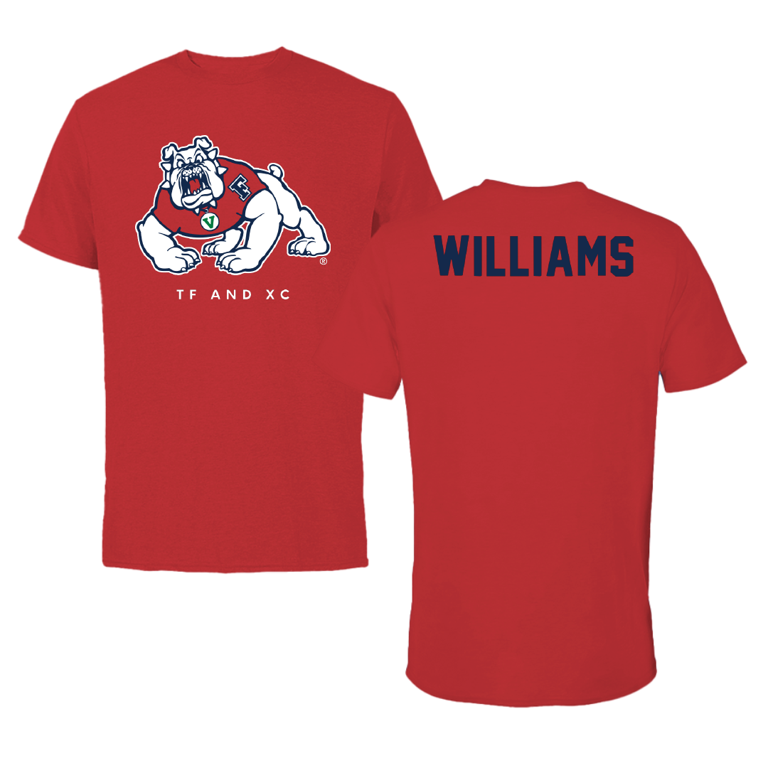Fresno State University TF and XC Red Tee - Elijah Williams
