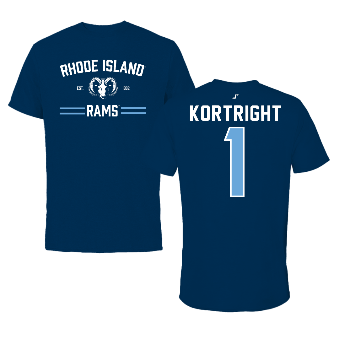 University of Rhode Island Basketball Navy General Tee - #1 Luis Kortright