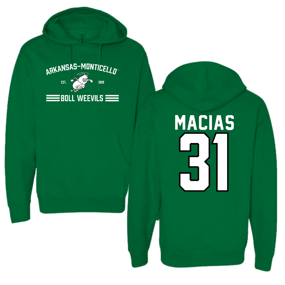 University of Arkansas-Monticello Baseball Green General Hoodie - #31 Ruben Macias