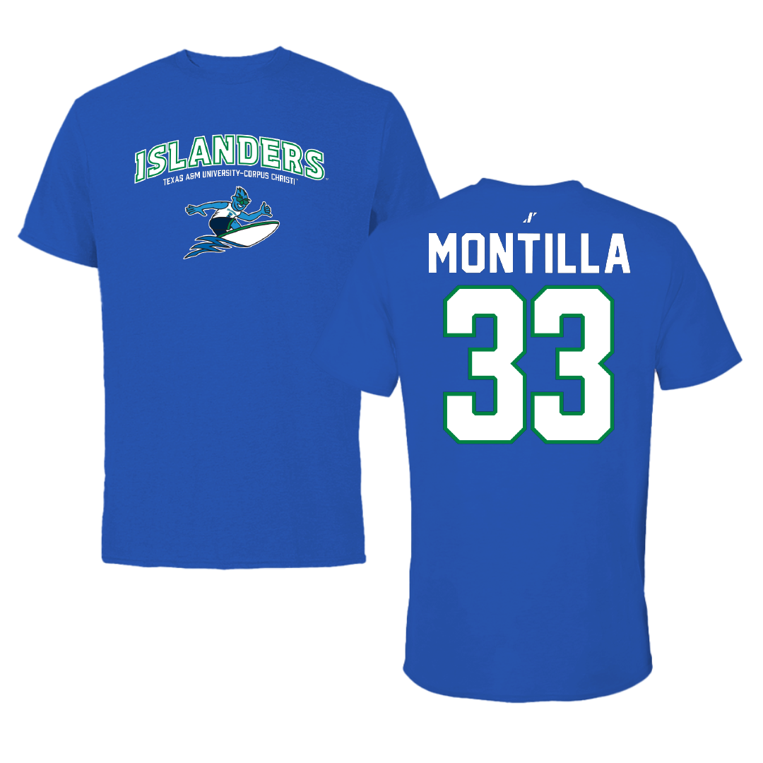Texas A&M University-Corpus Christi Softball Blue General Tee - #33 Monee Montilla