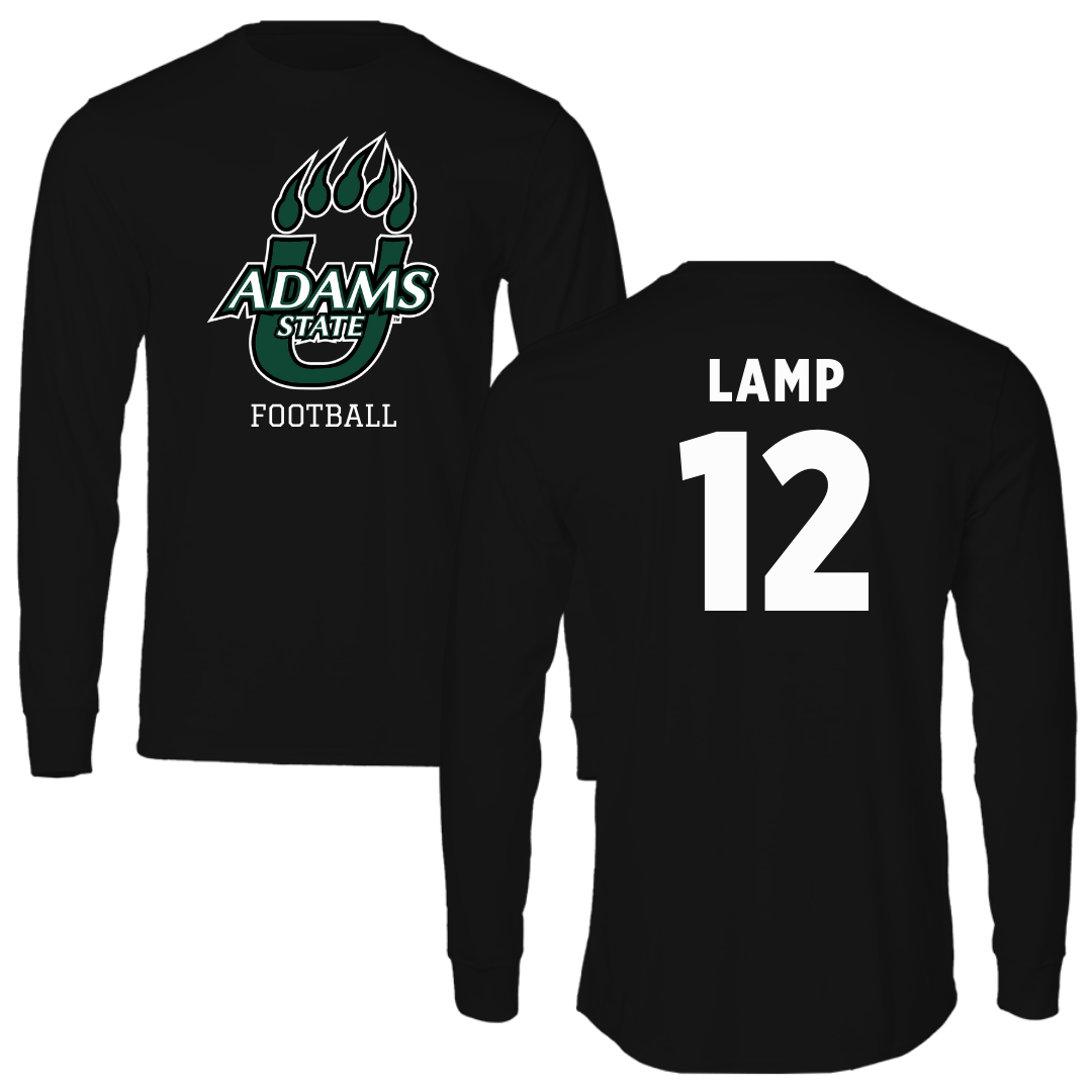 Adams State University Football Black State Long Sleeve - #12 Zablon Lamp